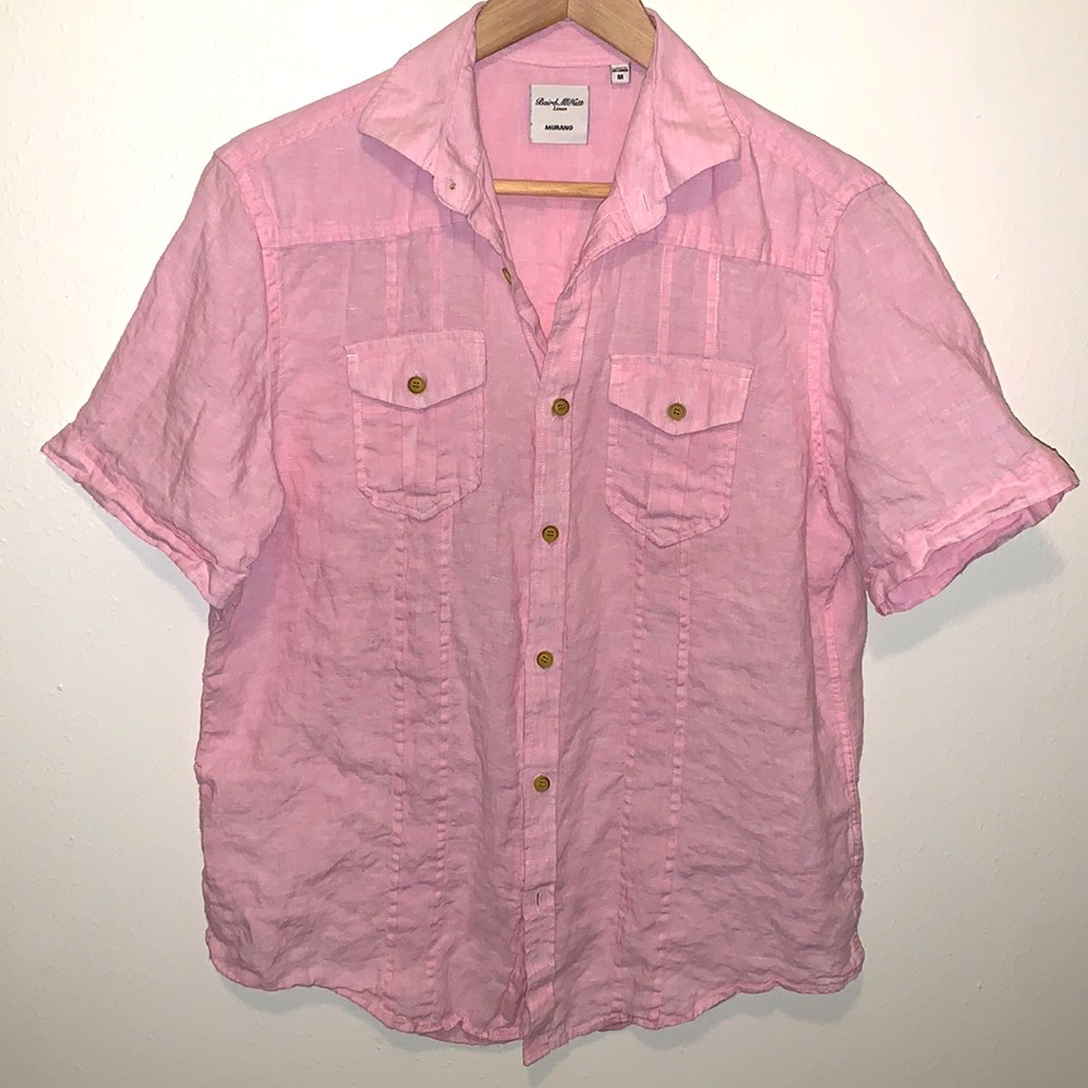 Murano Baird McNutt Pink Linen Shirt